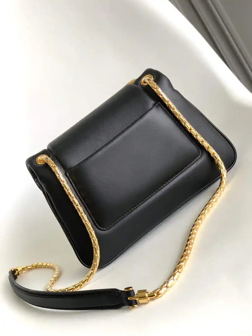 Bvlgari Serpenti Reverse Small Shoulder Bag 292123 Black