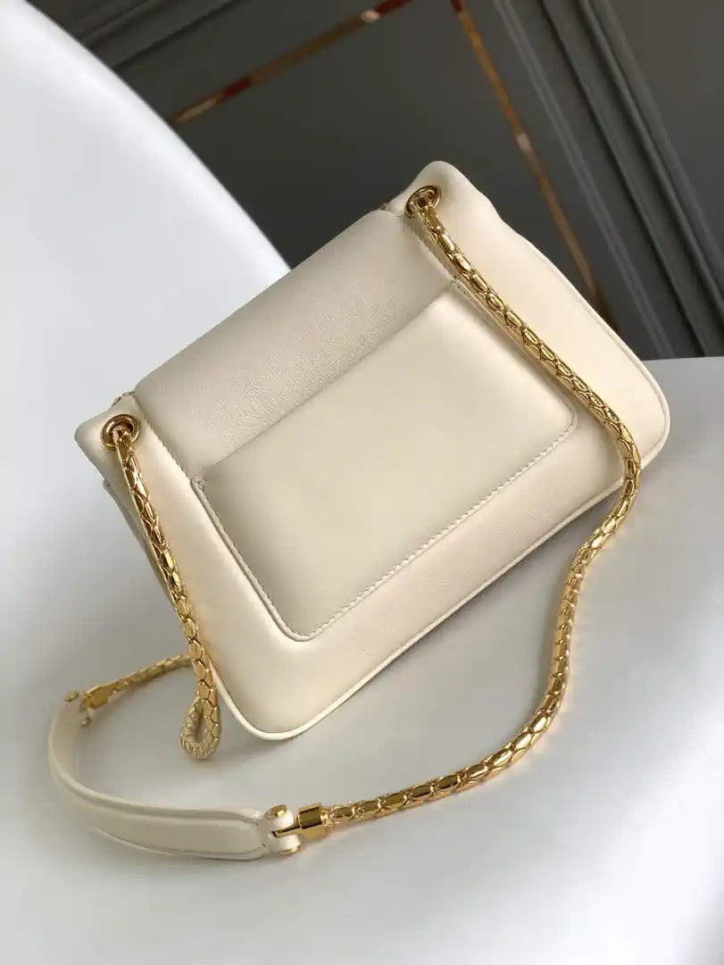 Bvlgari Serpenti Reverse Small Shoulder Bag 292123 Beige