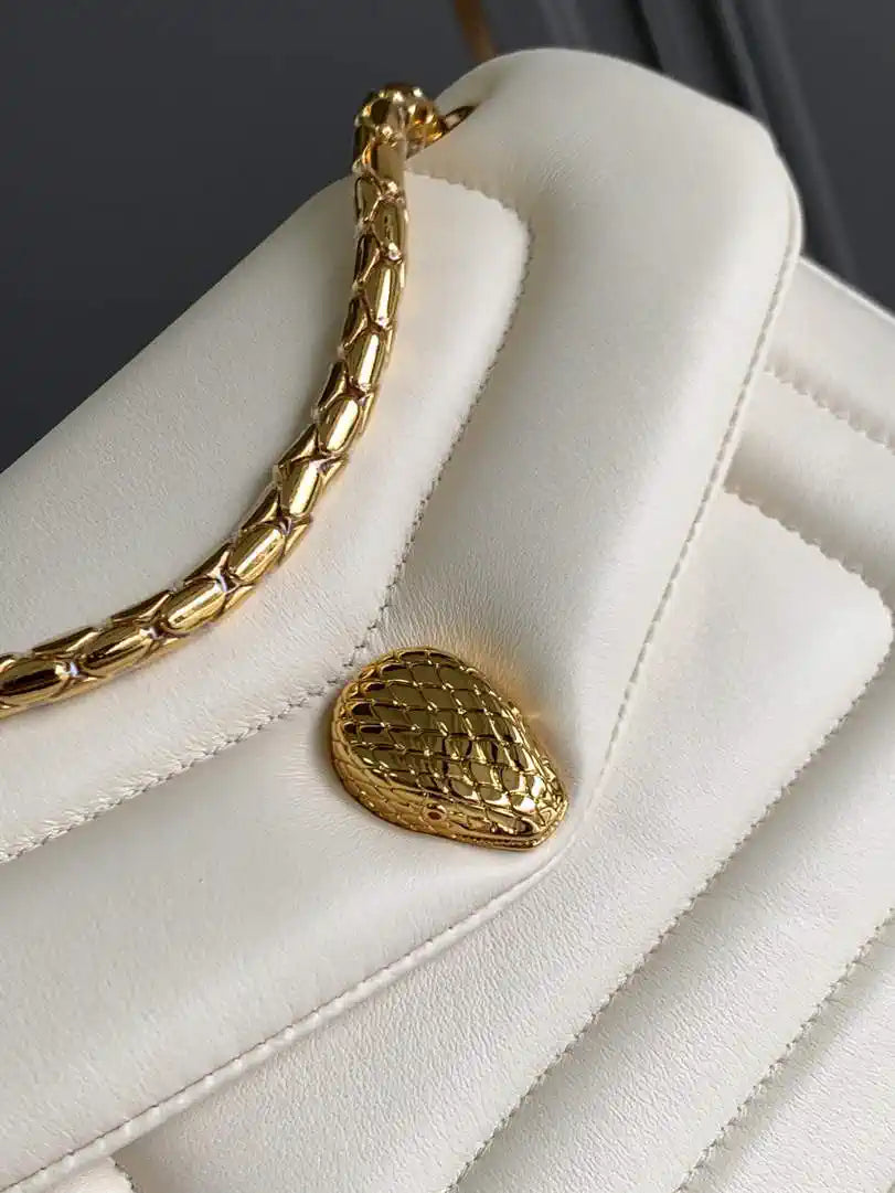 Bvlgari Serpenti Reverse Small Shoulder Bag 292123 Beige