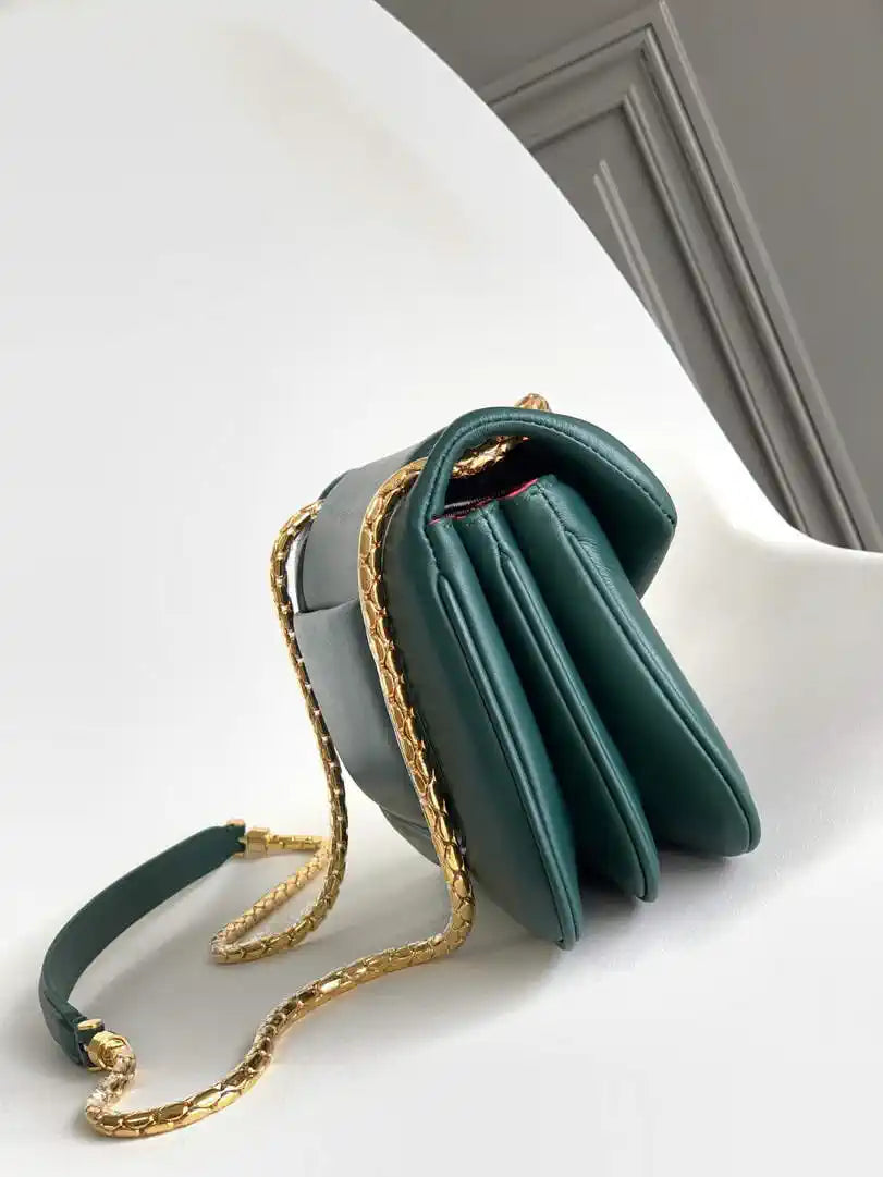 Bvlgari Serpenti Reverse Small Shoulder Bag 292123 Green
