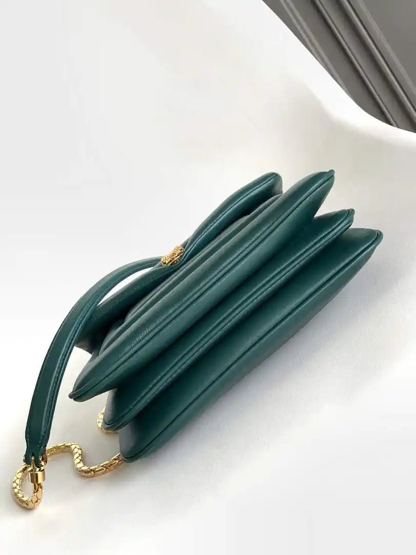 Bvlgari Serpenti Reverse Small Shoulder Bag 292123 Green