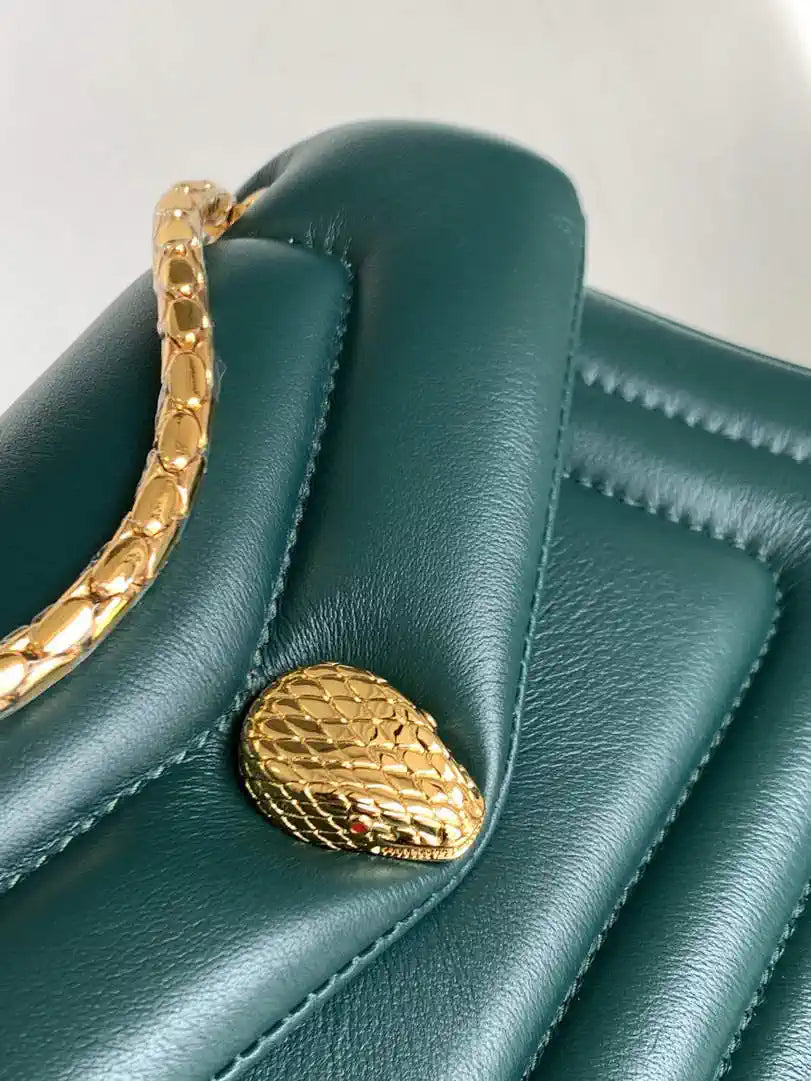 Bvlgari Serpenti Reverse Small Shoulder Bag 292123 Green