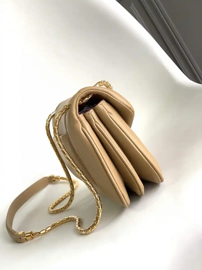 Bvlgari Serpenti Reverse Small Shoulder Bag 292123 Apricot