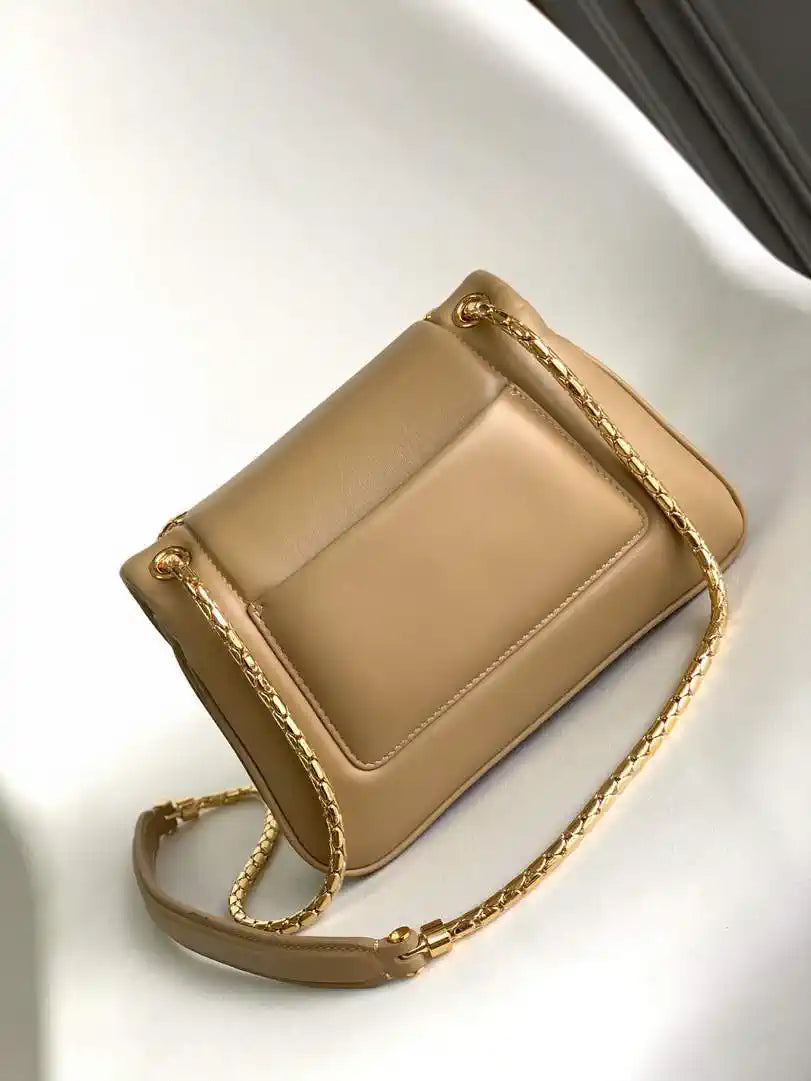 Bvlgari Serpenti Reverse Small Shoulder Bag 292123 Apricot