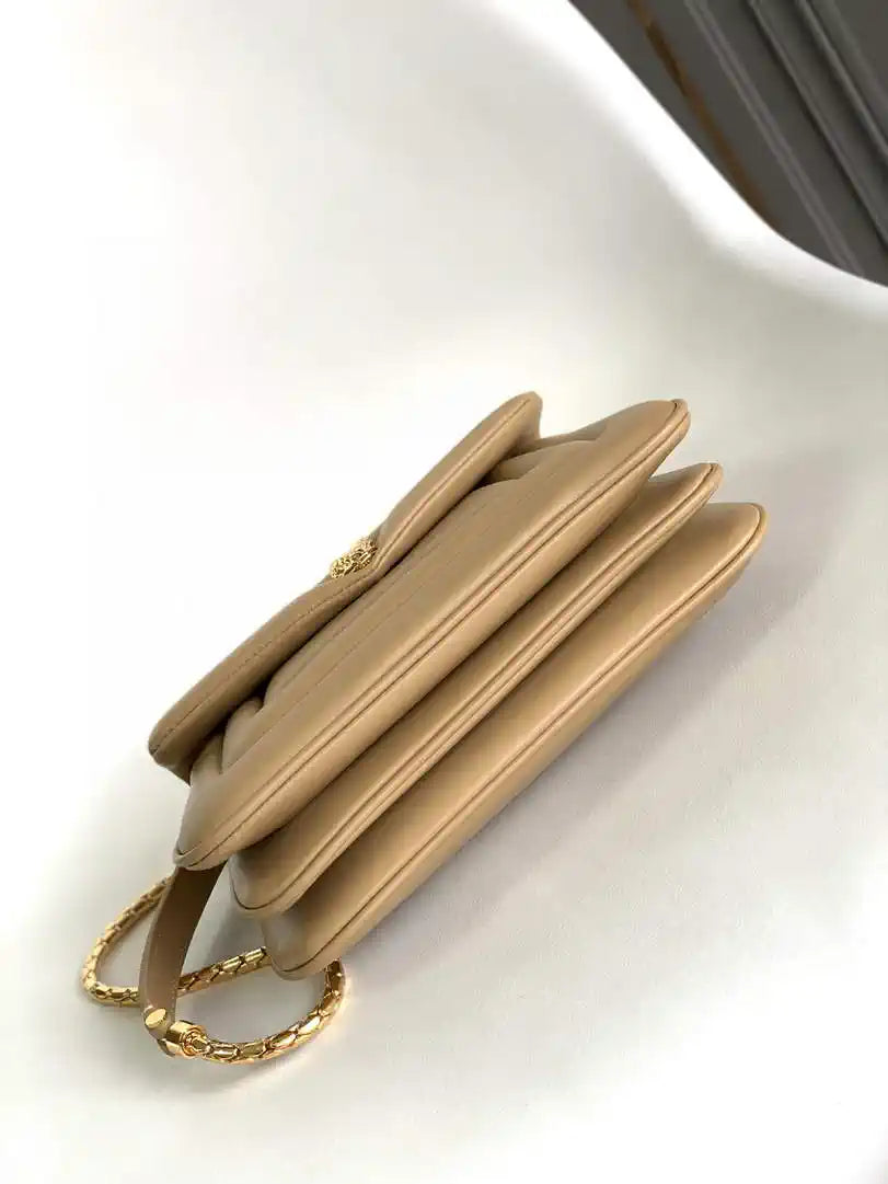 Bvlgari Serpenti Reverse Small Shoulder Bag 292123 Apricot