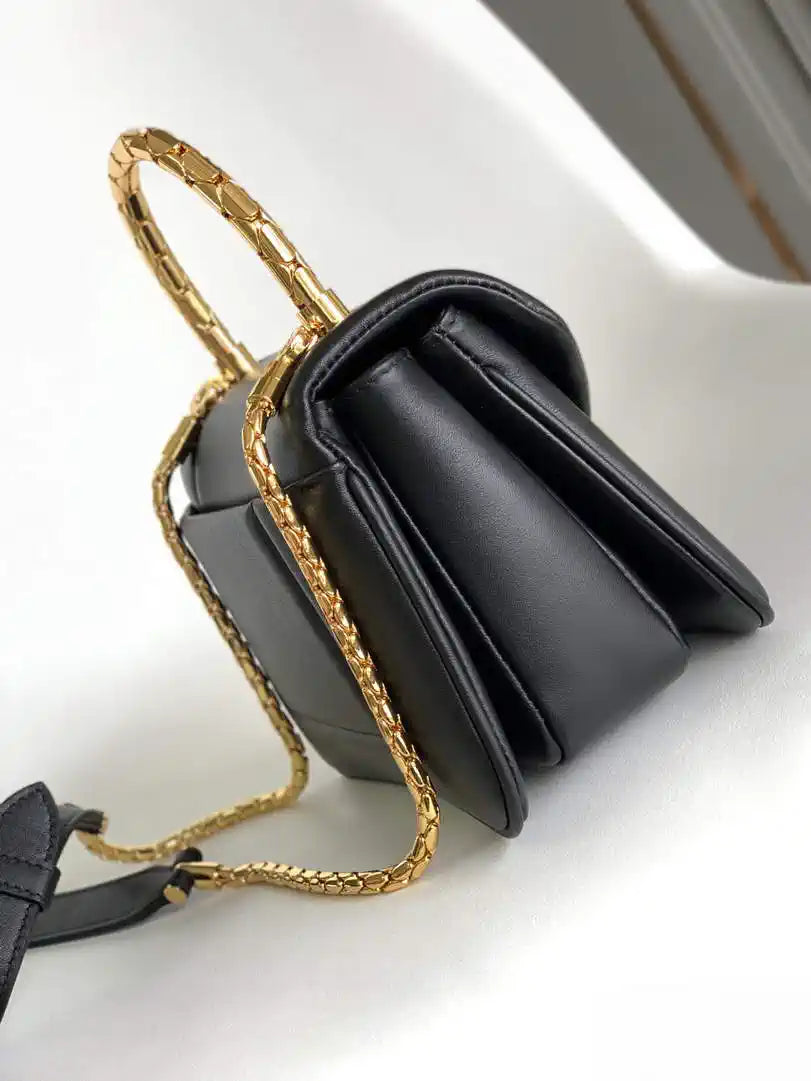 Bvlgari Serpenti Reverse Top Handle 292126 Black