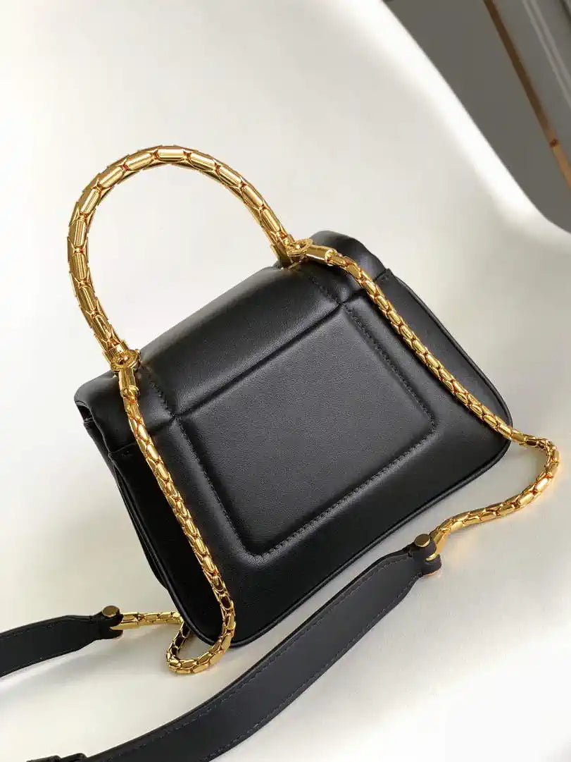 Bvlgari Serpenti Reverse Top Handle 292126 Black