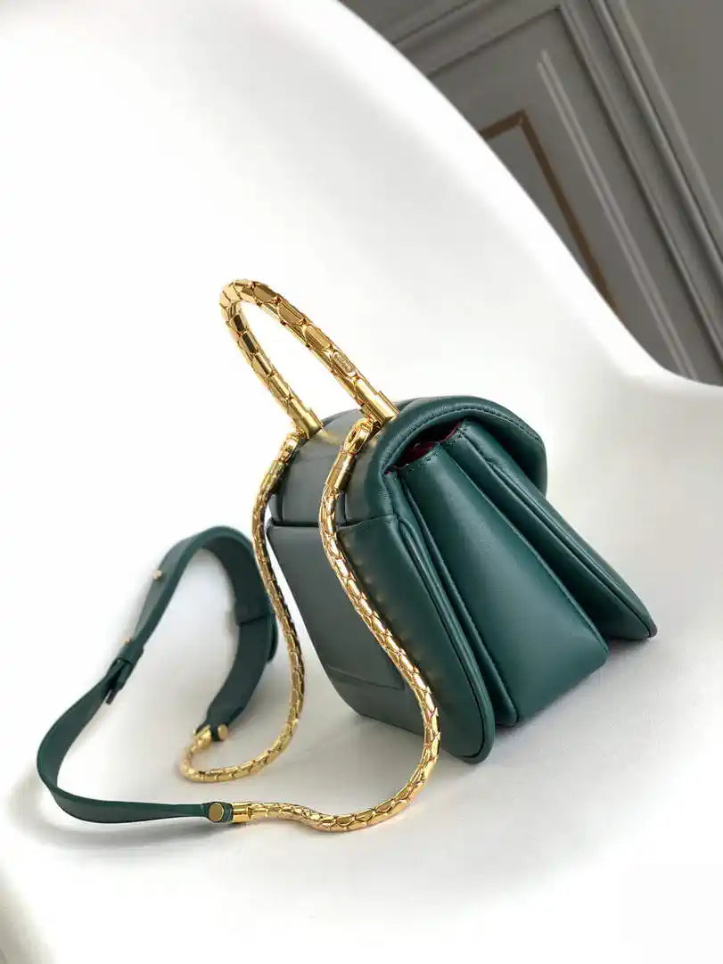 Bvlgari Serpenti Reverse Top Handle 292126 Green