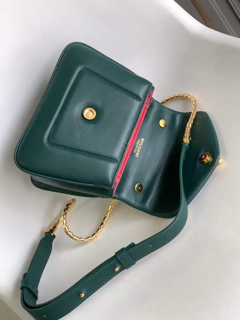 Bvlgari Serpenti Reverse Top Handle 292126 Green