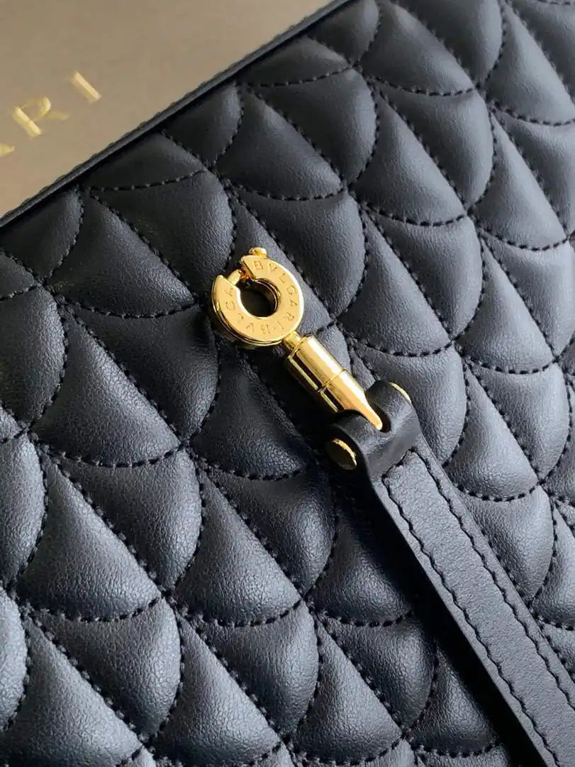 Bvlgari Serpentine Duo Top Handle 294298 Black