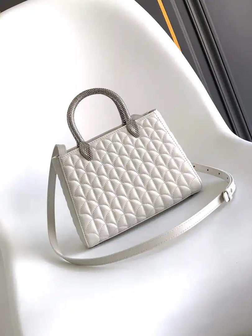 Bvlgari Serpentine Duo Top Handle 294298 White