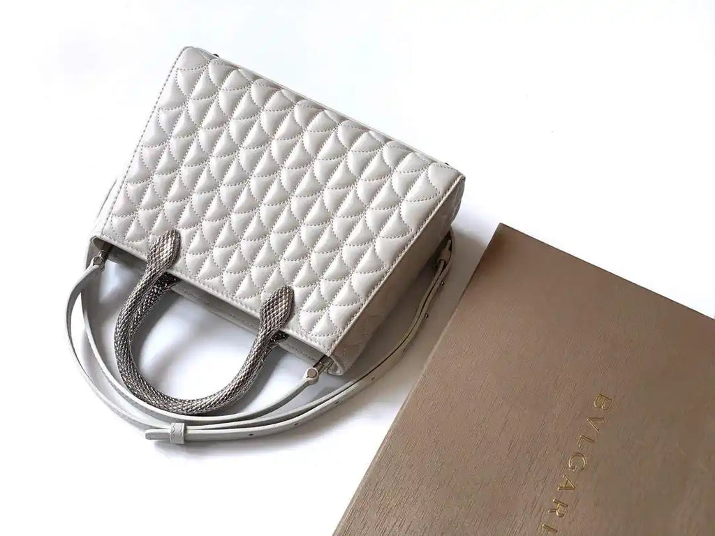 Bvlgari Serpentine Duo Top Handle 294298 White