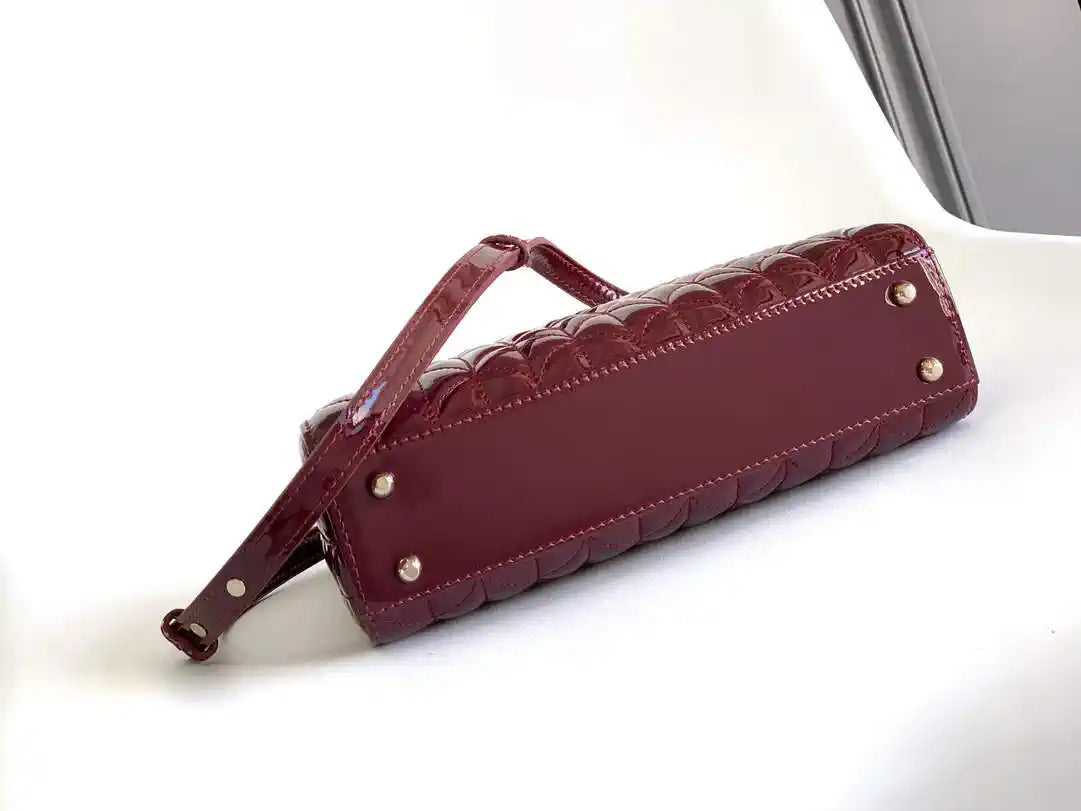 Bvlgari Serpentine Duo Top Handle 294298 Wine Red