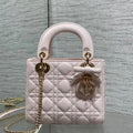 Dior M0505 Small Lady Dior Bag with Strap Cannage Lambskin M3004