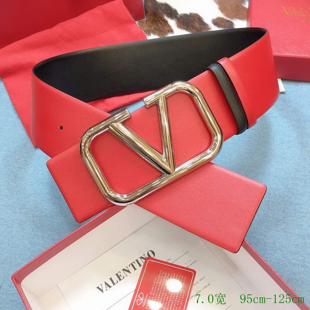 Valentino Belts Designer Valentino Buckle Leisure Belt Wide 7.0CM V00820 - '--Please Select-- - View 1