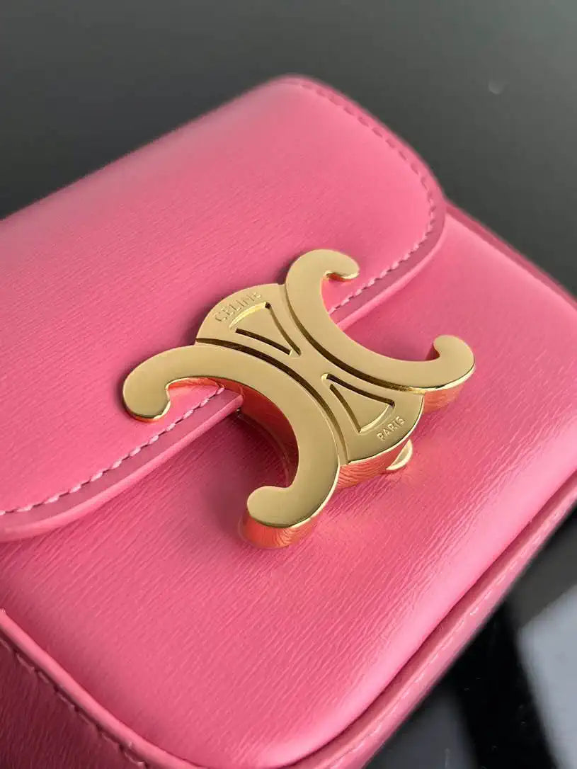 Celine 10I513 MINI CLAUDE IN Shiny calfskin Rose Pink