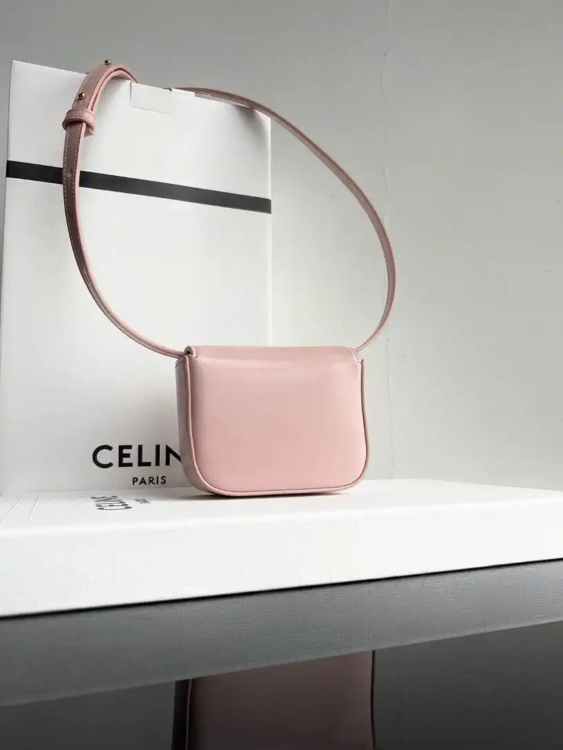 Celine 10I513 MINI CLAUDE IN Shiny calfskin Ligth Pink