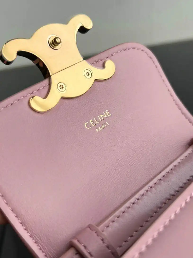 Celine 10I513 MINI CLAUDE IN Shiny calfskin Ligth Pink