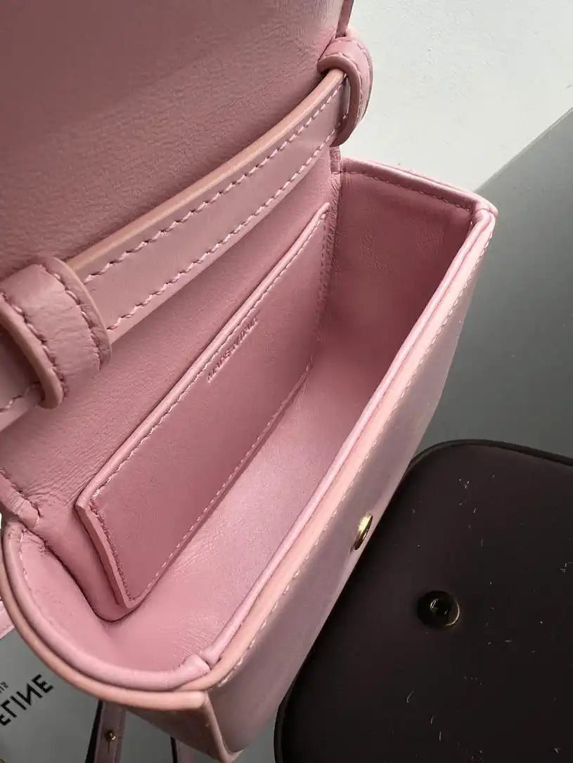 Celine 10I513 MINI CLAUDE IN Shiny calfskin Ligth Pink
