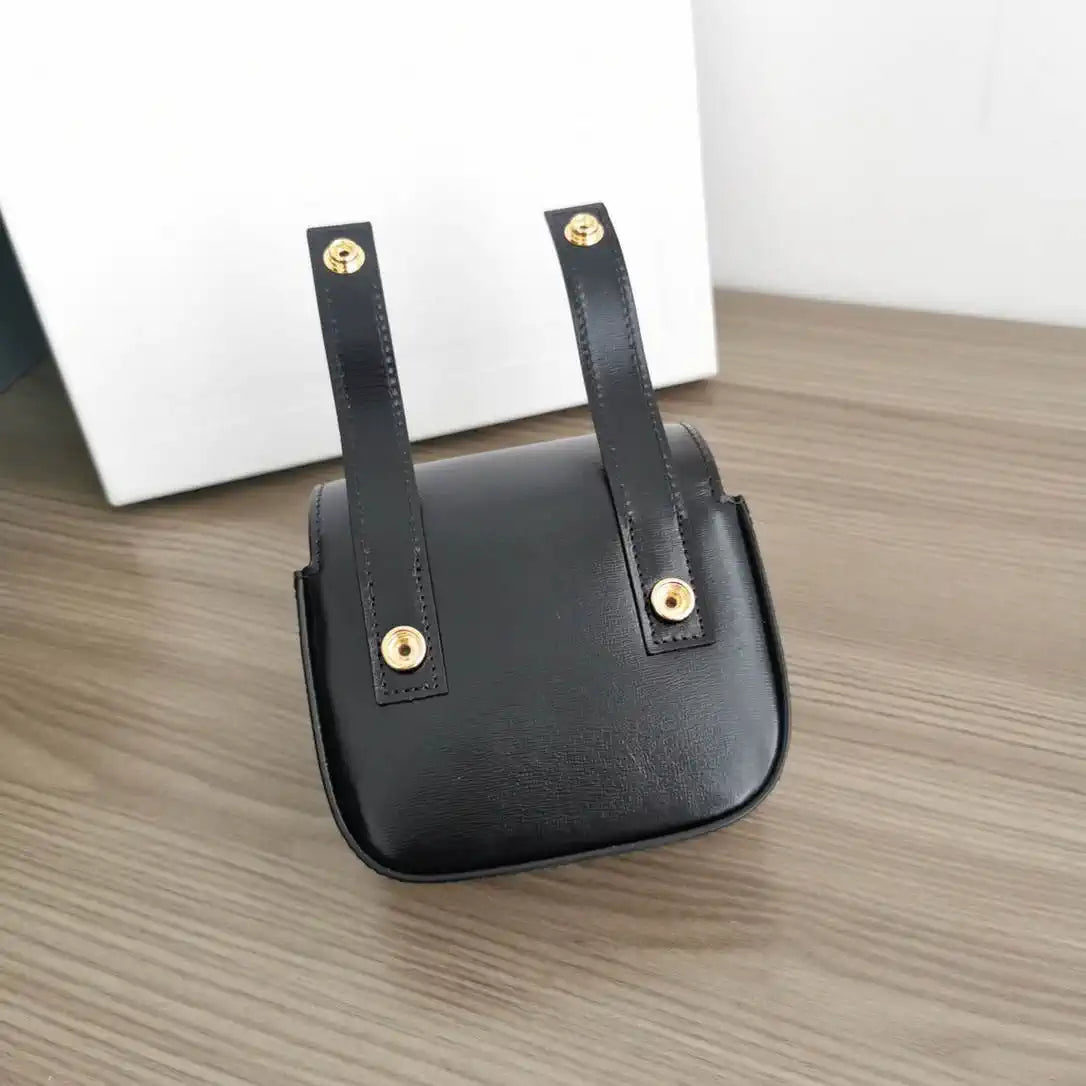 Celine 10I513 MINI CLAUDE IN Shiny calfskin Black