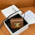 Celine 10I513 MINI CLAUDE IN Shiny calfskin Brown