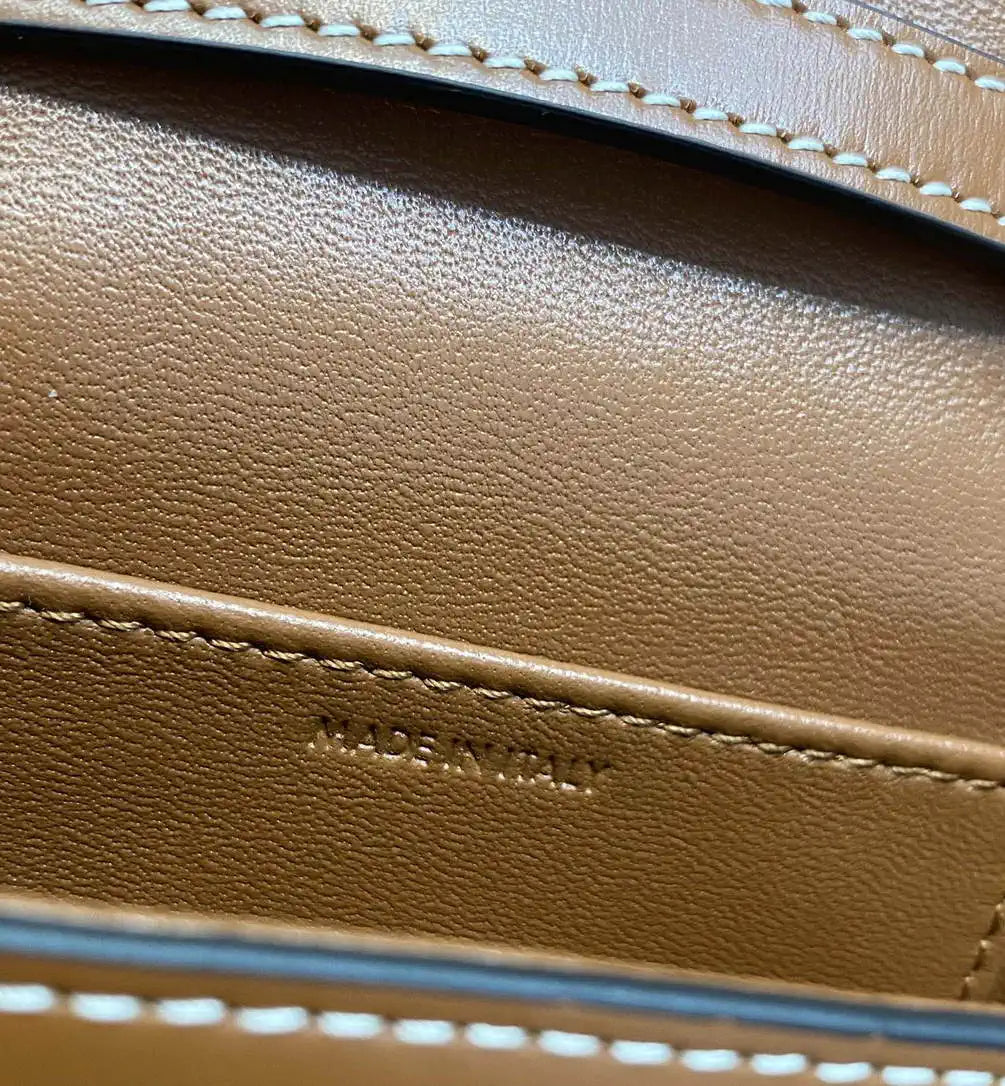 Celine 10I513 MINI CLAUDE IN Shiny calfskin Brown