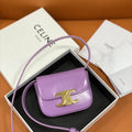 Celine 10I513 MINI CLAUDE IN Shiny calfskin Purple