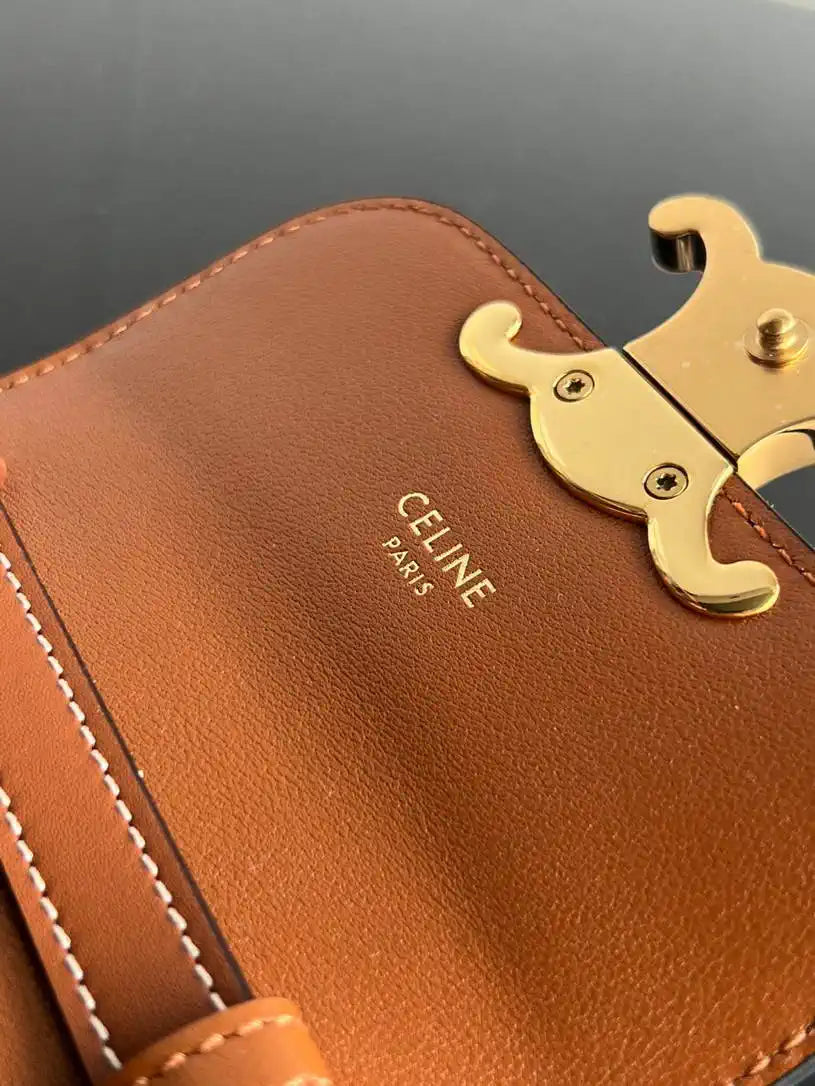 Celine 10I513 MINI CLAUDE IN TRIOMPHE CANVAS and calfskin
