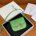 Celine 10I513 MINI CLAUDE IN Shiny calfskin Green