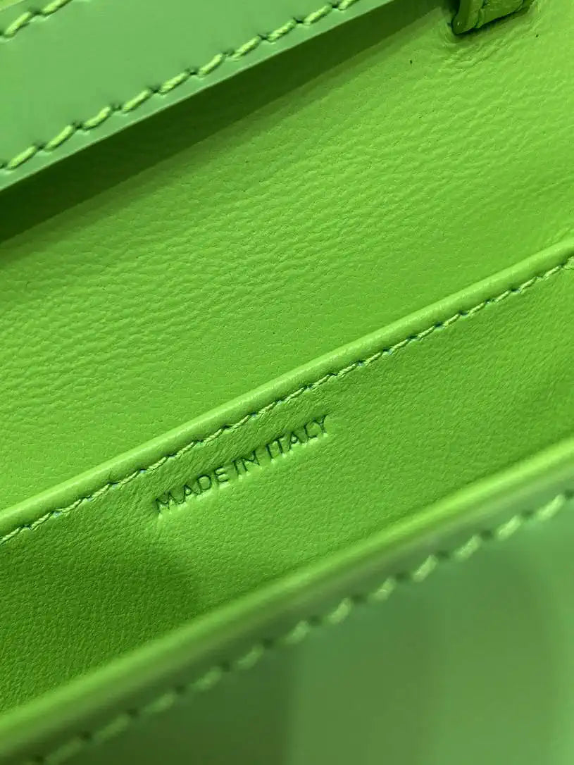 Celine 10I513 MINI CLAUDE IN Shiny calfskin Green