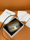 Celine 10I513 MINI CLAUDE IN Shiny calfskin Dark Brown