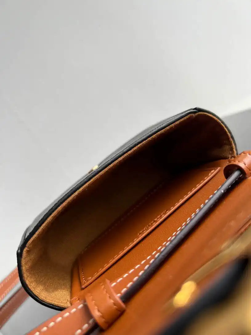 Celine 10I513 MINI CLAUDE IN TRIOMPHE CANVAS and calfskin