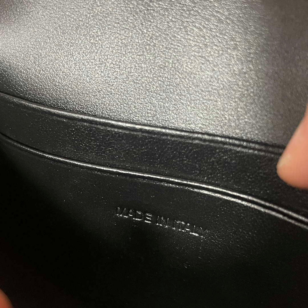 Celine 10I583 Card Holder With Flap Triomphe In Shiny Calfskin Black