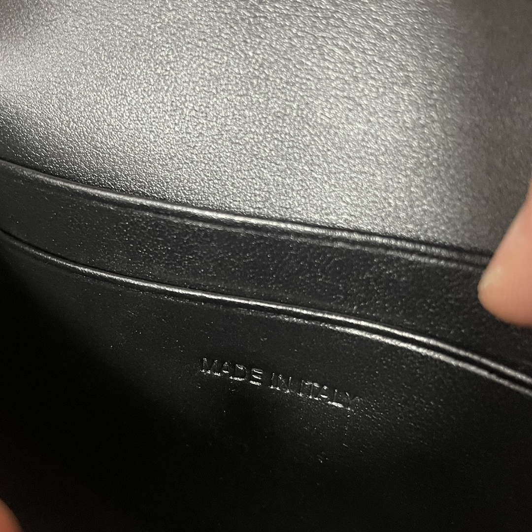 Celine 10I583 Card Holder With Flap Triomphe In Shiny Calfskin Black