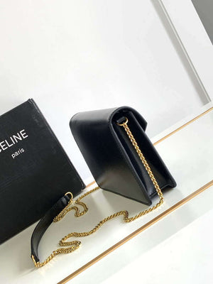 Celine 10J733 CUIR TRIOMPHE Calfskin leather WOC Black - Default Title - View 2