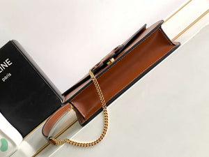 Celine 10J733 CUIR TRIOMPHE Calfskin leather WOC Brown - Default Title - View 4
