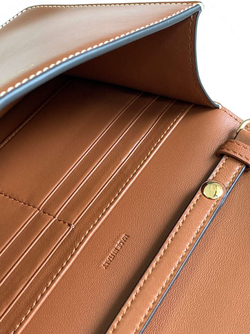 Celine 10J733 CUIR TRIOMPHE Calfskin leather WOC Brown