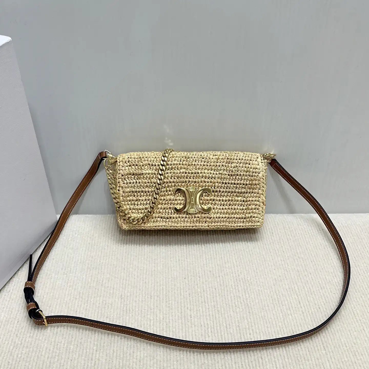 Celine 10M432 Multipochette Vegetarian Material Bag Natural