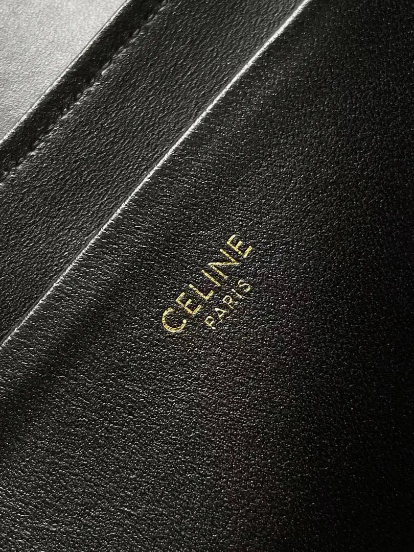 Celine 118053 TEEN GARANCE bag in IN STRIPED SEQUINS Black Gold