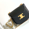 Celine 110413 TEEN BESACE TRIOMPHE CLEA IN SHINY CALFSKIN BLACK - Default Title - View 1