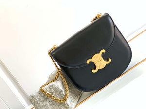 Celine 110413 TEEN BESACE TRIOMPHE CLEA IN SHINY CALFSKIN BLACK - Default Title - View 1