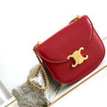 Celine 110413 TEEN BESACE TRIOMPHE CLEA IN SHINY CALFSKIN Red - Default Title - View 1