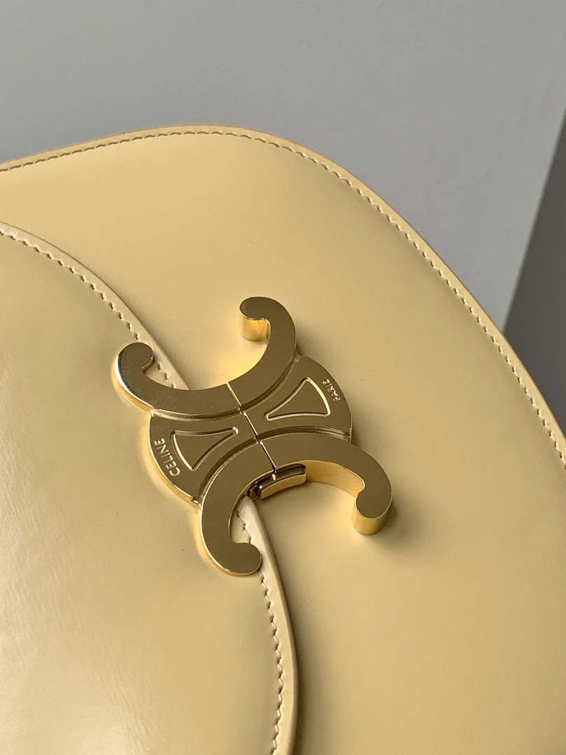 Celine 110413 TEEN BESACE TRIOMPHE CLEA IN SHINY CALFSKIN Yellow