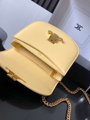 Celine 110413 TEEN BESACE TRIOMPHE CLEA IN SHINY CALFSKIN Yellow - Default Title - View 6
