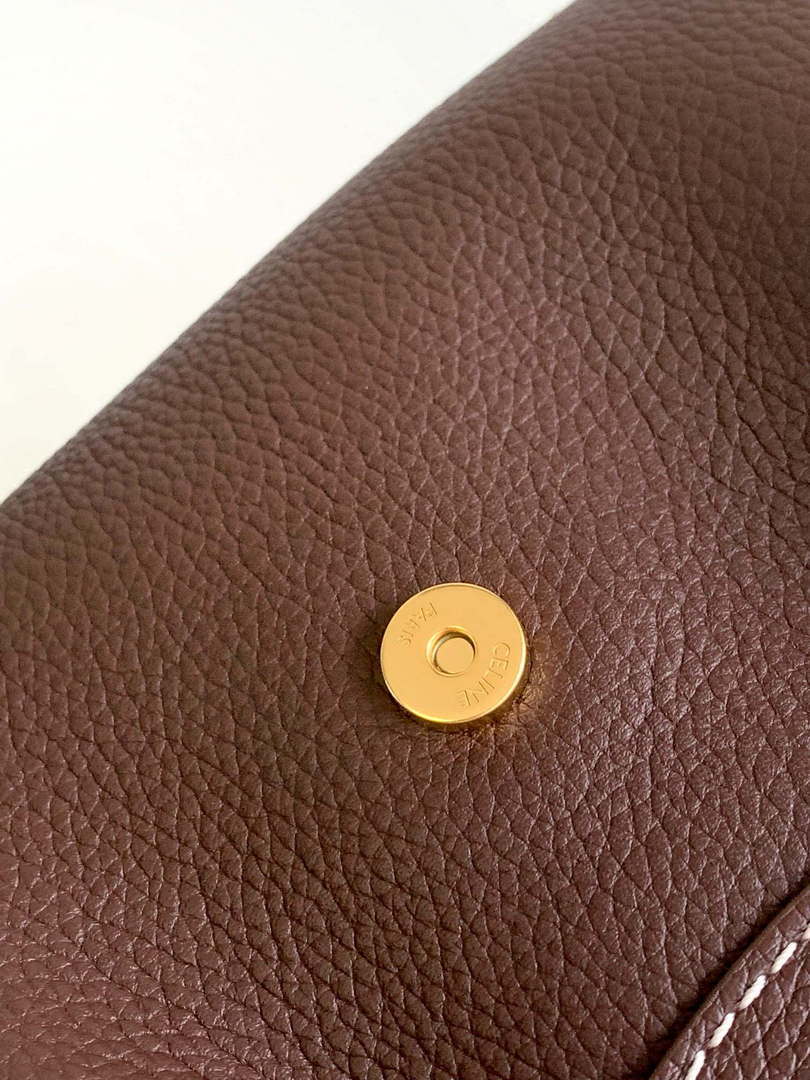 Celine 115633FDU.18BP Medium polly bag in supple calfskin Brown