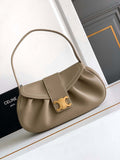 Celine 115633FDU.18BP Medium polly bag in supple calfskin Brown SEPIA
