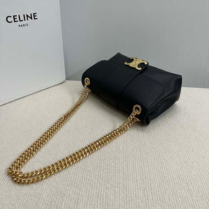 Celine 115853 Medium Celine Victoire Bag In Supple Calfskin Black Gold - Default Title - View 4