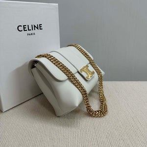Celine 115853 Medium Celine Victoire Bag In Supple Calfskin White Gold - Default Title - View 3