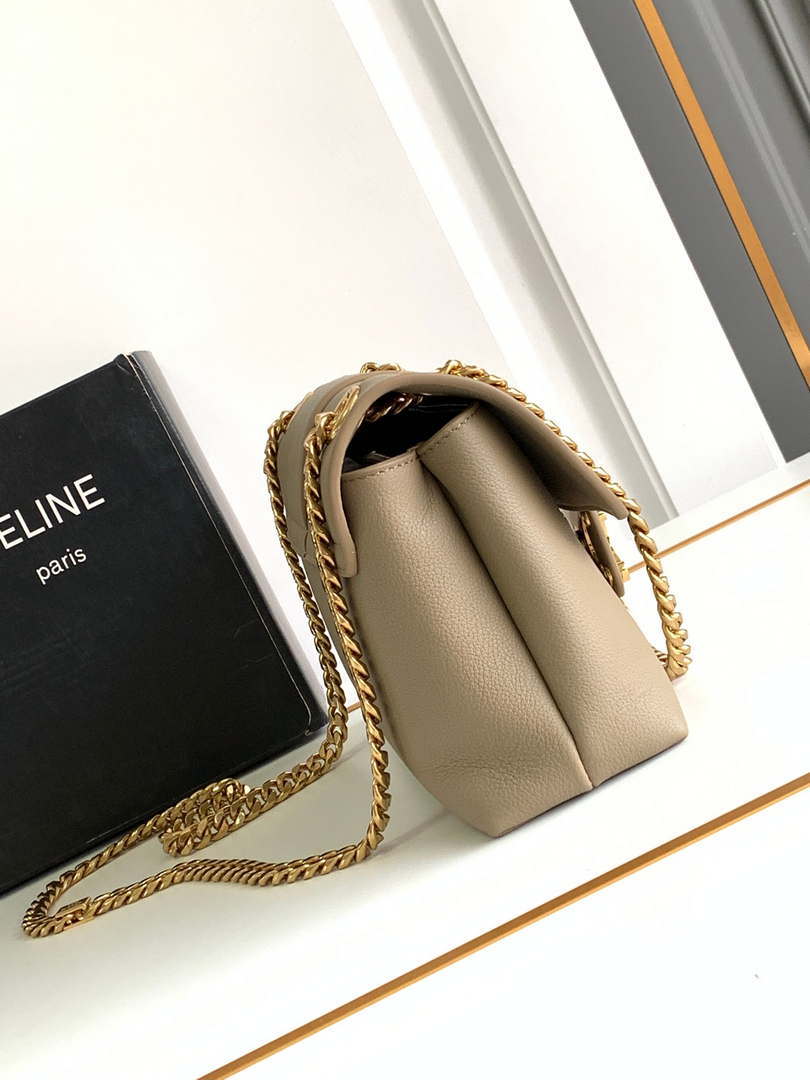 Celine 116593 Teen Celine Victoire Bag In Supple Calfskin Find In Store Apricot