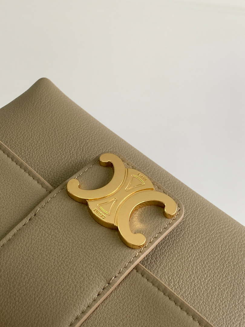 Celine 116593 Teen Celine Victoire Bag In Supple Calfskin Find In Store Apricot
